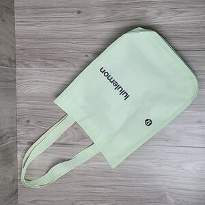 Lululemon Reusable Tote Bag Lime Green Small Shopper Gym Bag
